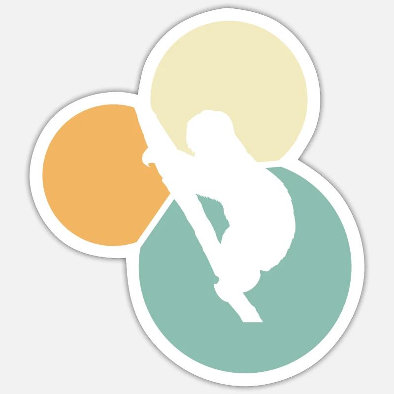 Lazy Chill Sloth - Sticker size S (10 x 10 cm) - white matte