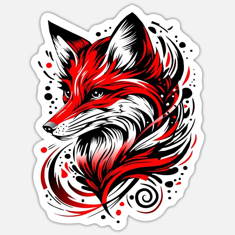 Fox Sticker size S (10 x 10 cm)