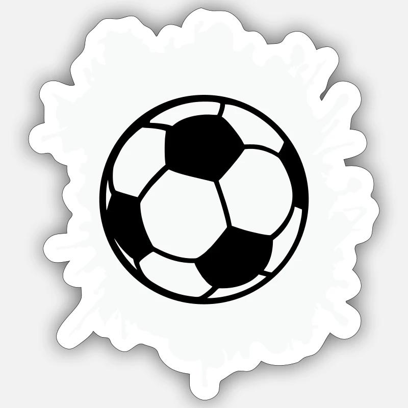Soccer blobs - Sticker size S (10 x 10 cm) - white matte