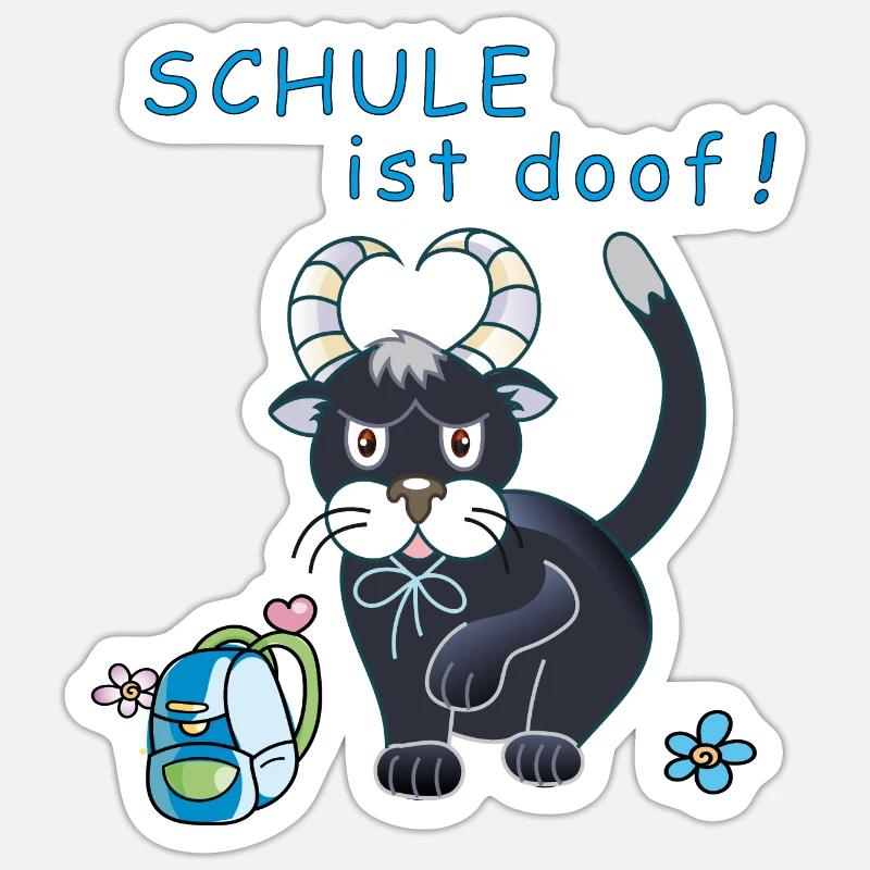 School is stupid - Sticker size S (10 x 10 cm) - white matte