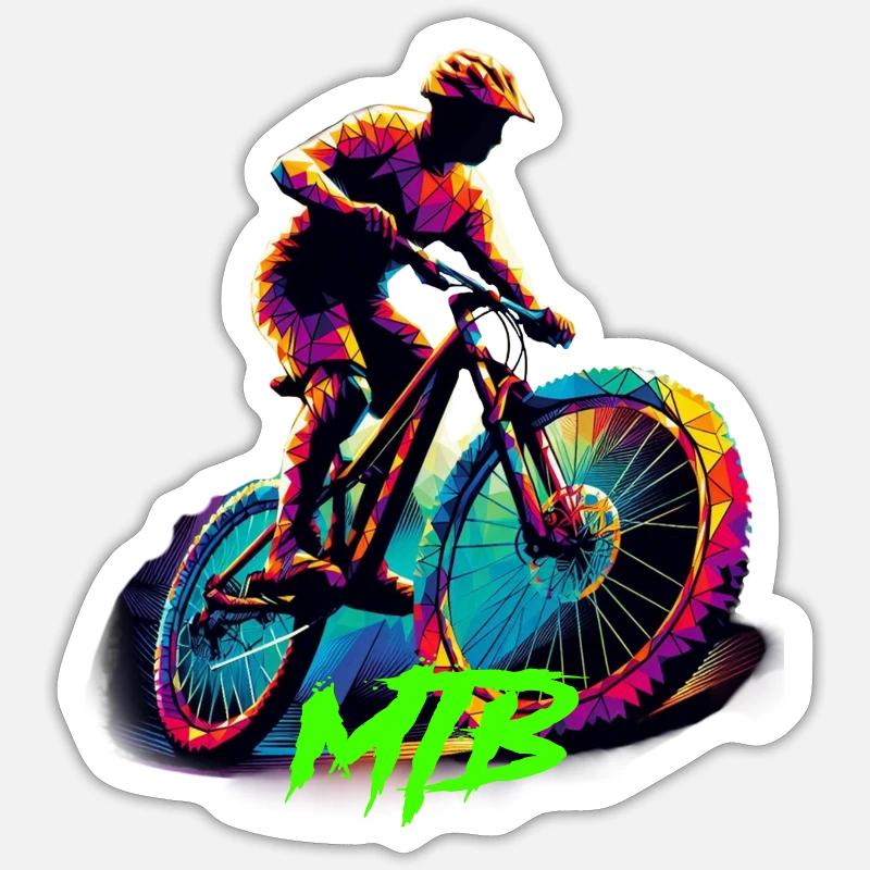 Vélo VTT - Sticker taille S (10 x 10 cm) - blanc mat