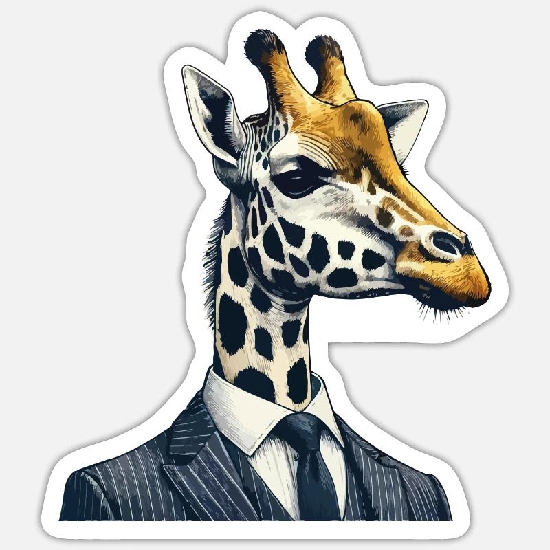 girafe Sticker taille S (10 x 10 cm)