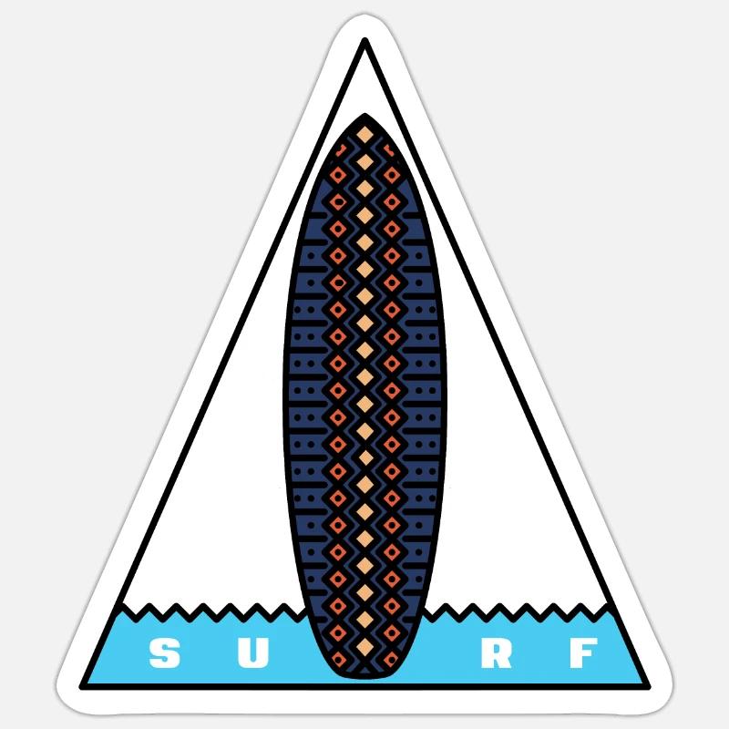 Surf Triangle Sticker size S (10 x 10 cm)