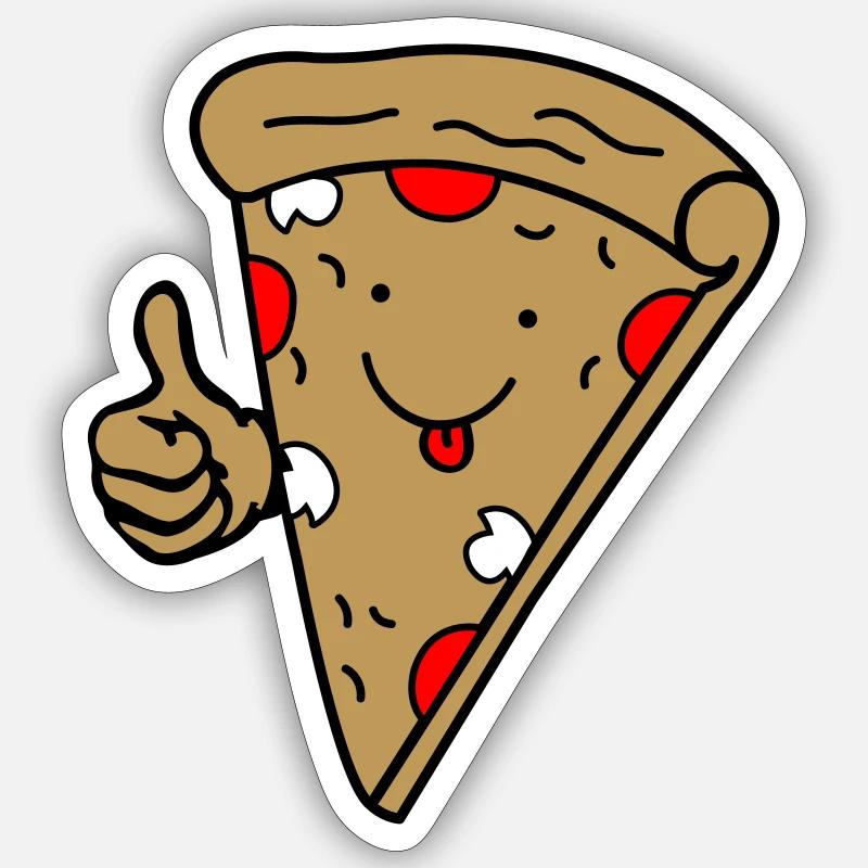 Pizza Comic 02 Sticker size S (10 x 10 cm)