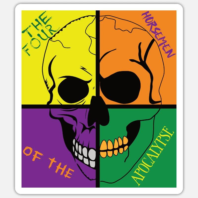 Schädel der Apocalypse Sticker Größe S (10 x 10 cm)