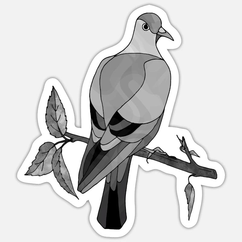 Bird - Sticker size S (10 x 10 cm) - white matte