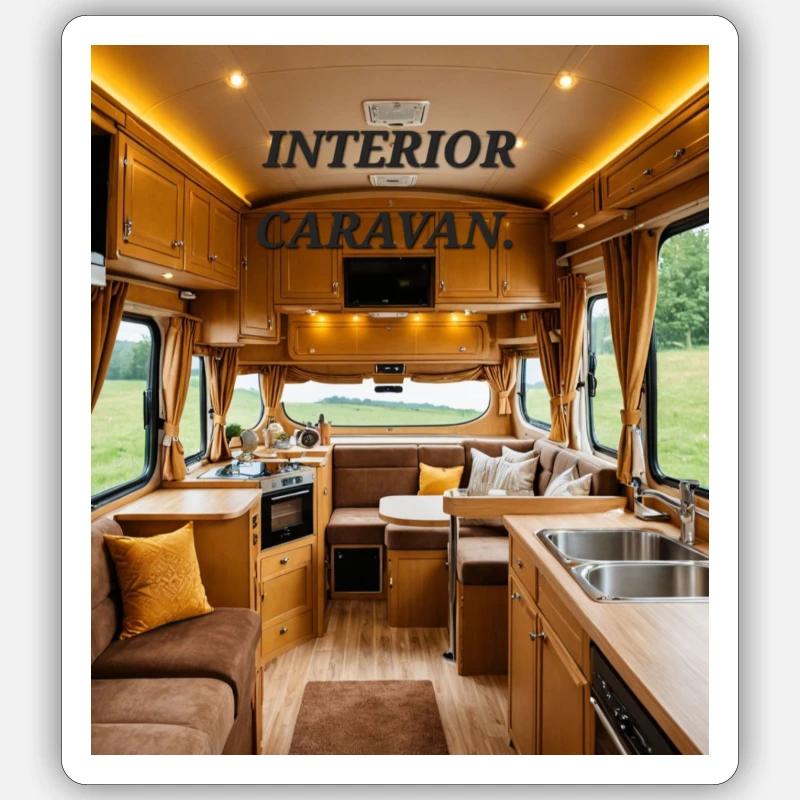 Caravan interior. Sticker size S (10 x 10 cm)