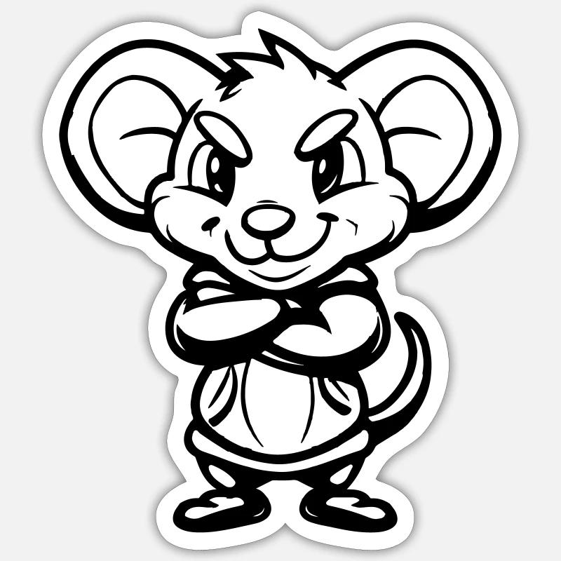 mouse - Sticker size S (10 x 10 cm) - white matte