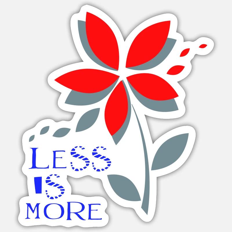 Moins, c’est plus Sticker taille S (10 x 10 cm)