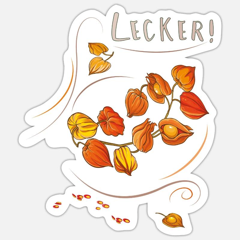Physalis - Sticker taille S (10 x 10 cm) - blanc mat
