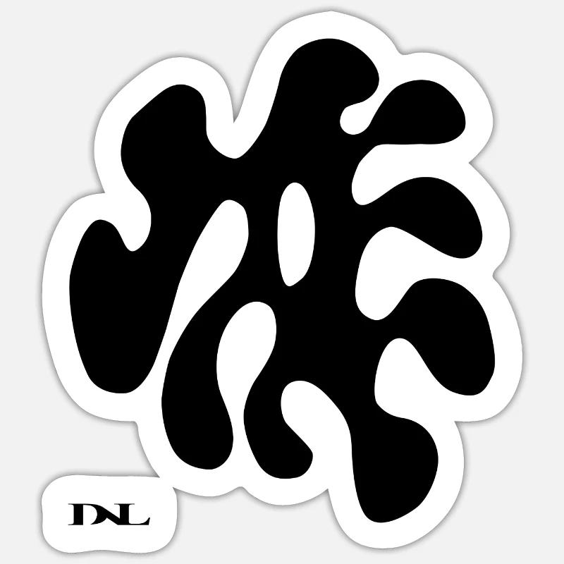 FlUid back I - Sticker size S (10 x 10 cm) - white matte