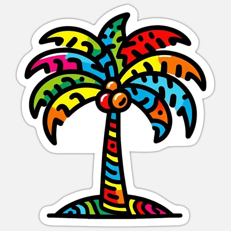 Palm tree Sticker size S (10 x 10 cm)