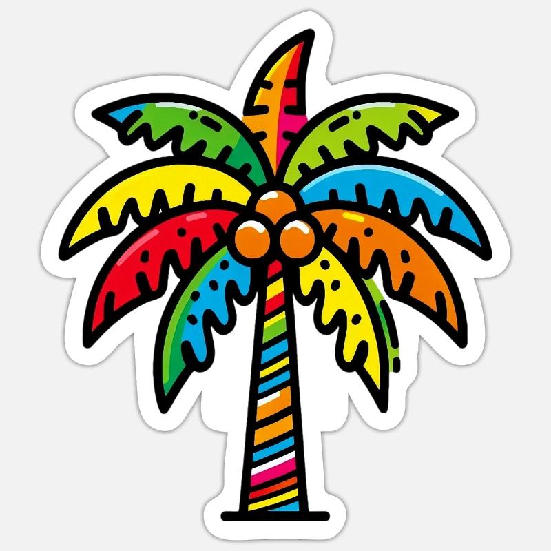 Palm tree Sticker size S (10 x 10 cm)