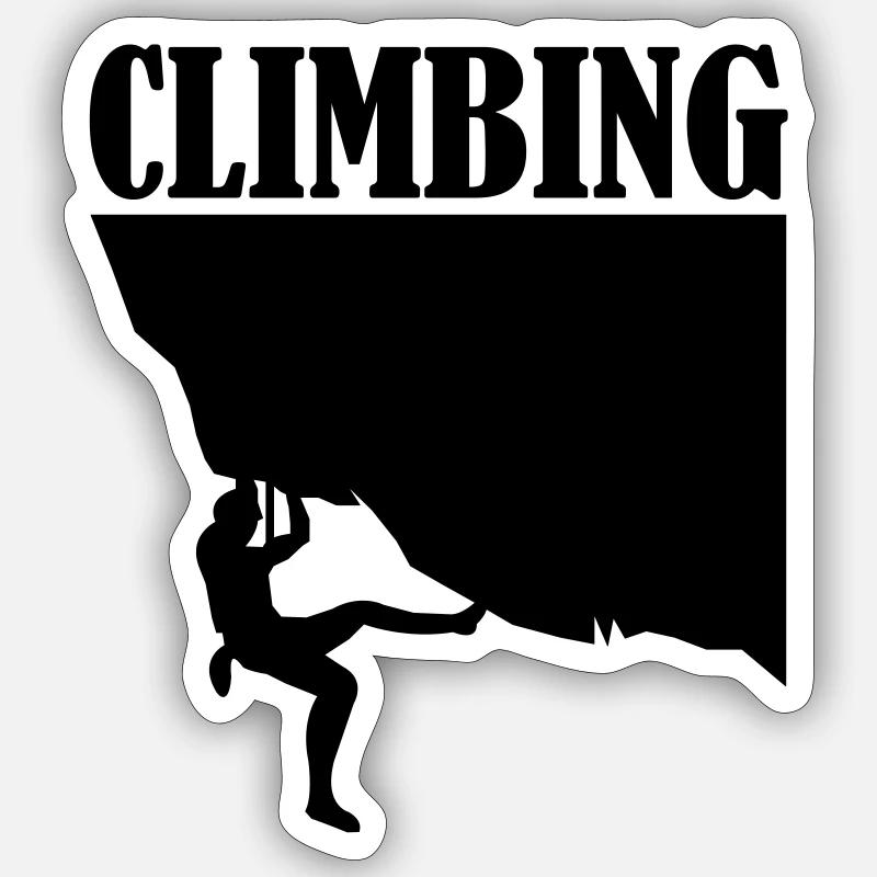 climbing - Sticker Größe S (10 x 10 cm) - Mattweiß