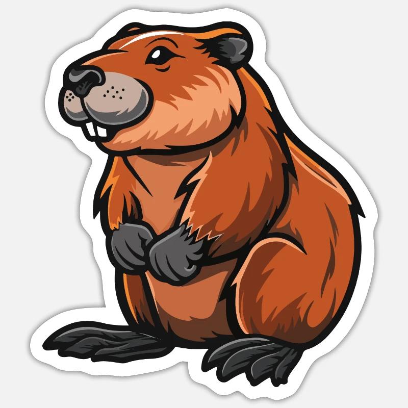 hamster comic - Sticker Größe S (10 x 10 cm) - Mattweiß