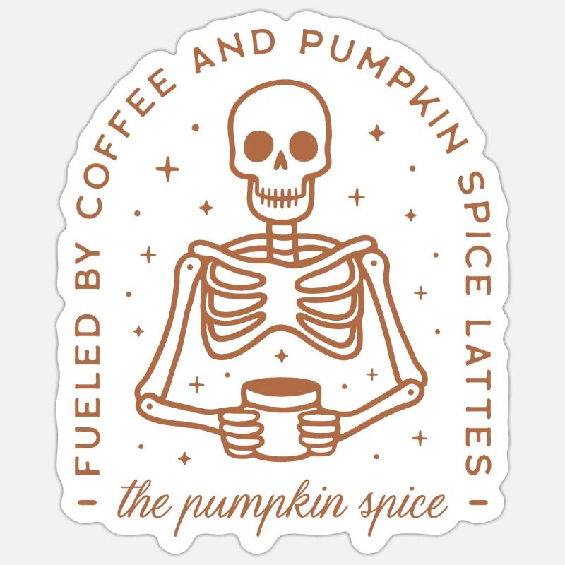 Pumpkin Spice Latte Pumpkin Spice - Sticker Größe S (10 x 10 cm) - Mattweiß