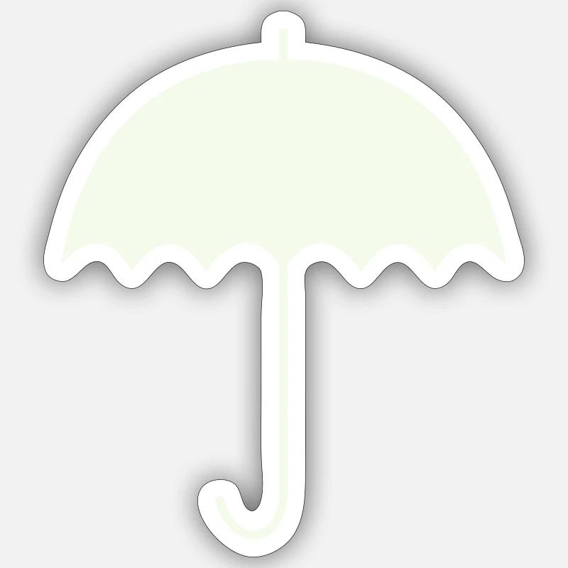 umbrella - Sticker size S (10 x 10 cm) - white matte
