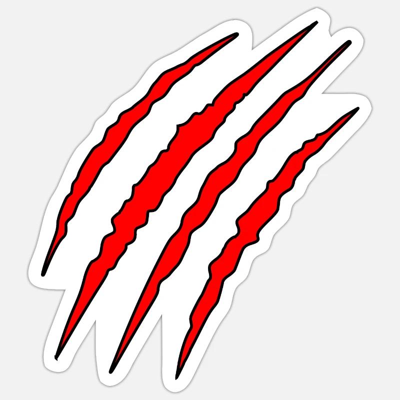 Marques de griffures, Halloween Sticker taille S (10 x 10 cm)