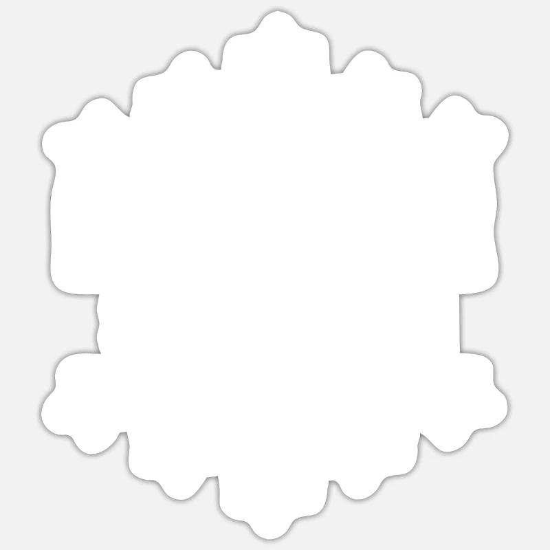Fille Shalin - Sticker taille S (10 x 10 cm) - blanc mat
