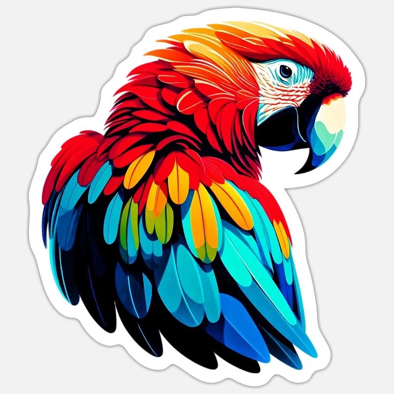 Parrot Sticker size S (10 x 10 cm)