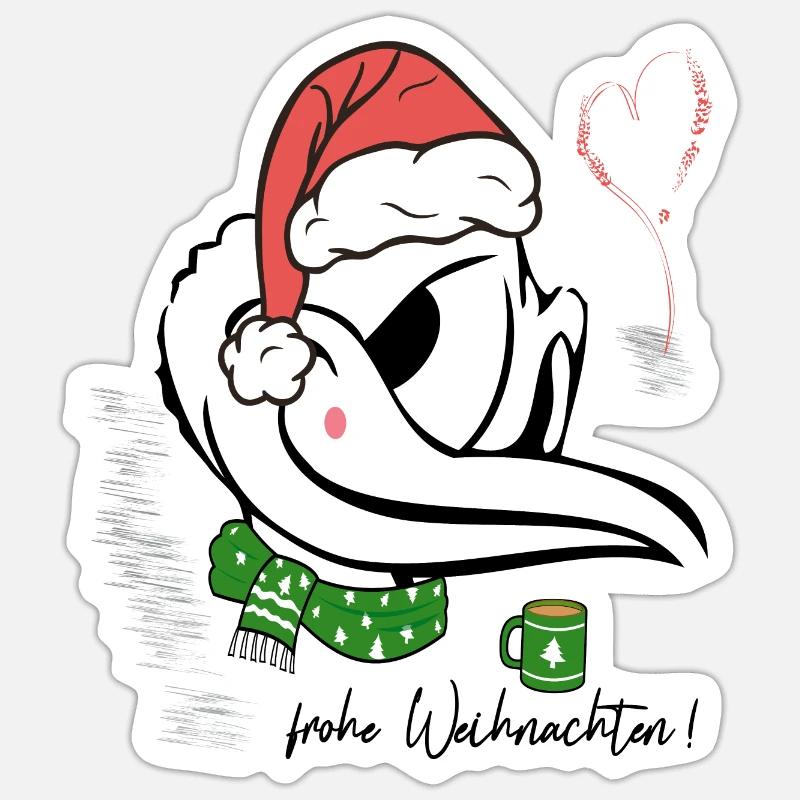 Joyeux Noël - Sticker taille S (10 x 10 cm) - blanc mat