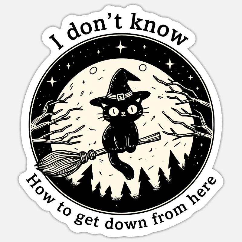 Halloween | I don't know how to get down from here Sticker size S (10 x 10 cm)