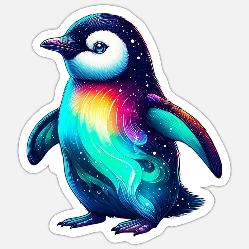 Pingouin - Sticker taille S (10 x 10 cm) - blanc mat