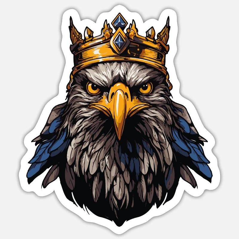 Eagle Crown - Sticker size S (10 x 10 cm) - white matte