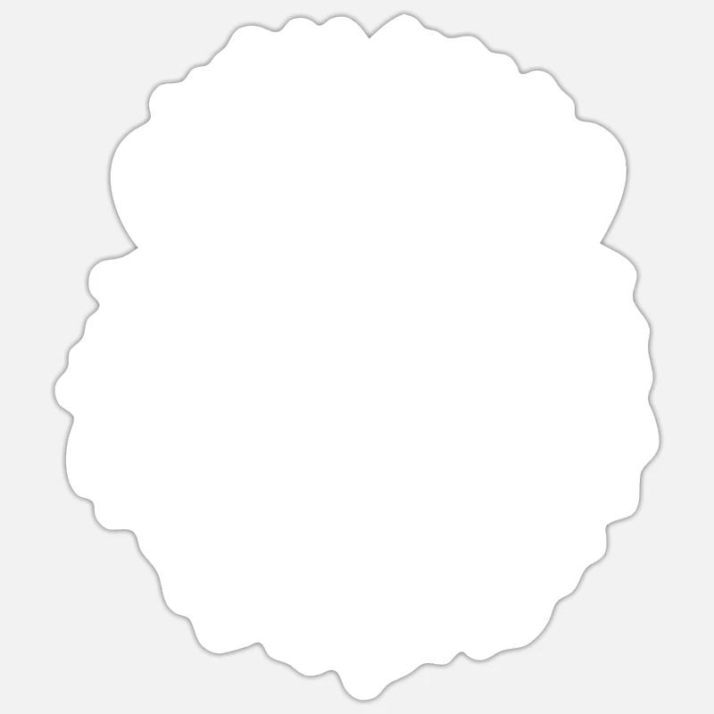 Visage de lion - Sticker taille S (10 x 10 cm) - blanc mat