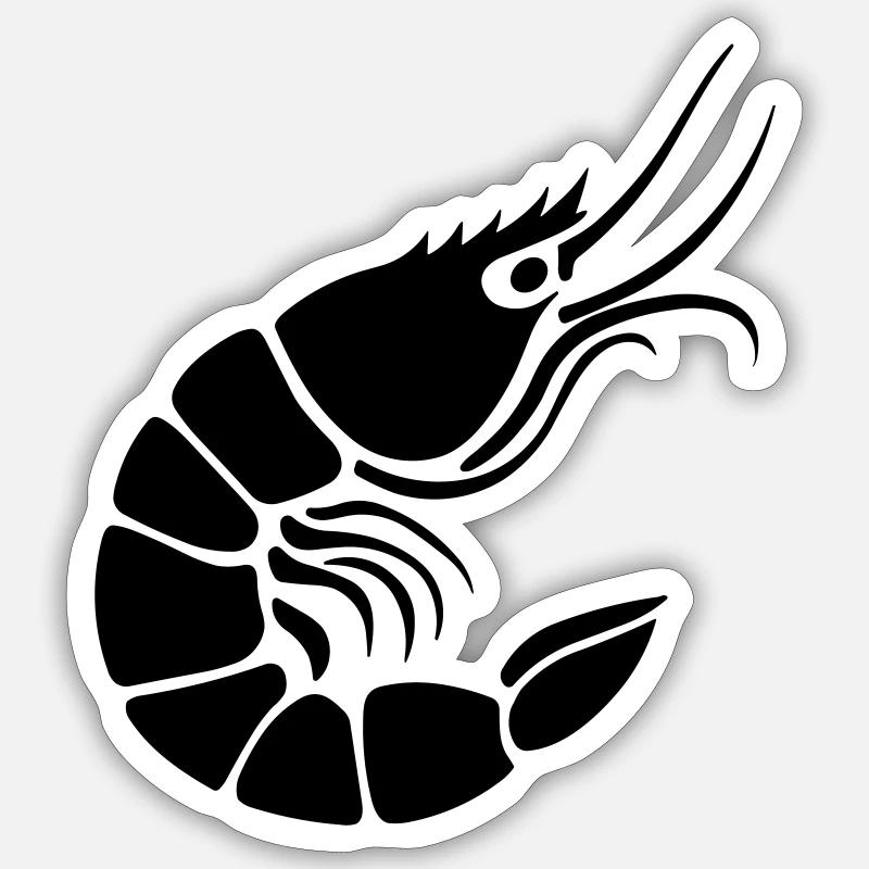 Crevette Sticker taille S (10 x 10 cm)
