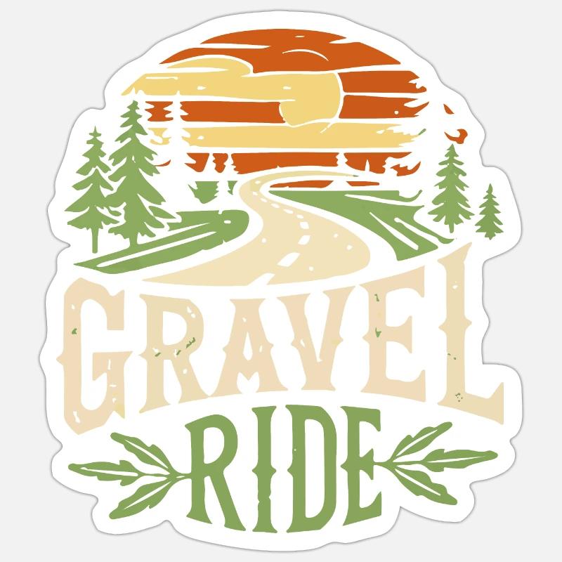 Aventure sur gravier - Sticker taille S (10 x 10 cm) - blanc mat
