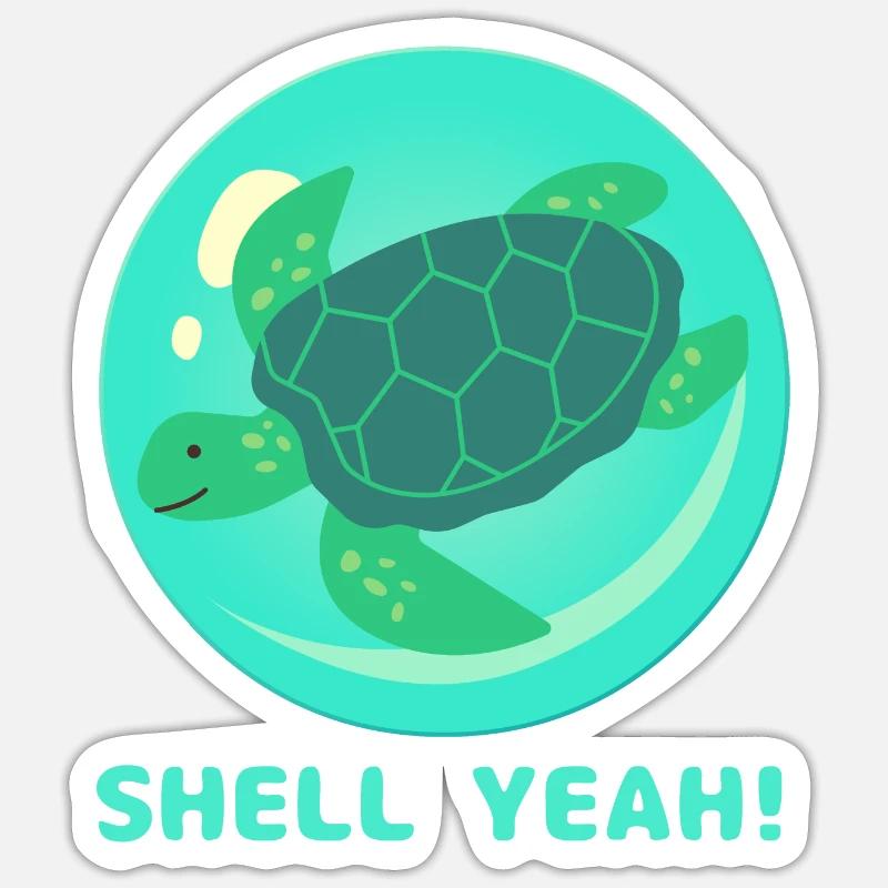 Shell ! - Sticker taille S (10 x 10 cm) - blanc mat