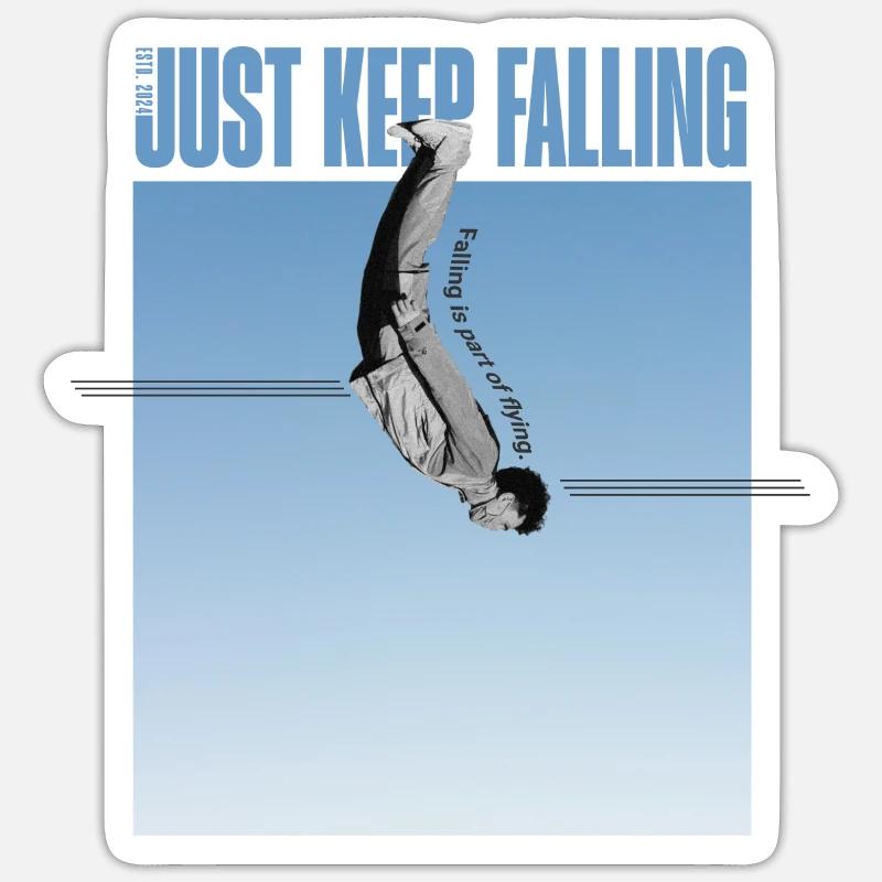 Ciel qui tombe - Sticker taille S (10 x 10 cm) - blanc mat