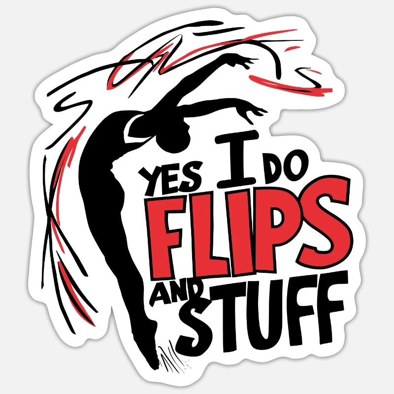 Yes, I do flips and stuff! Sticker size S (10 x 10 cm)