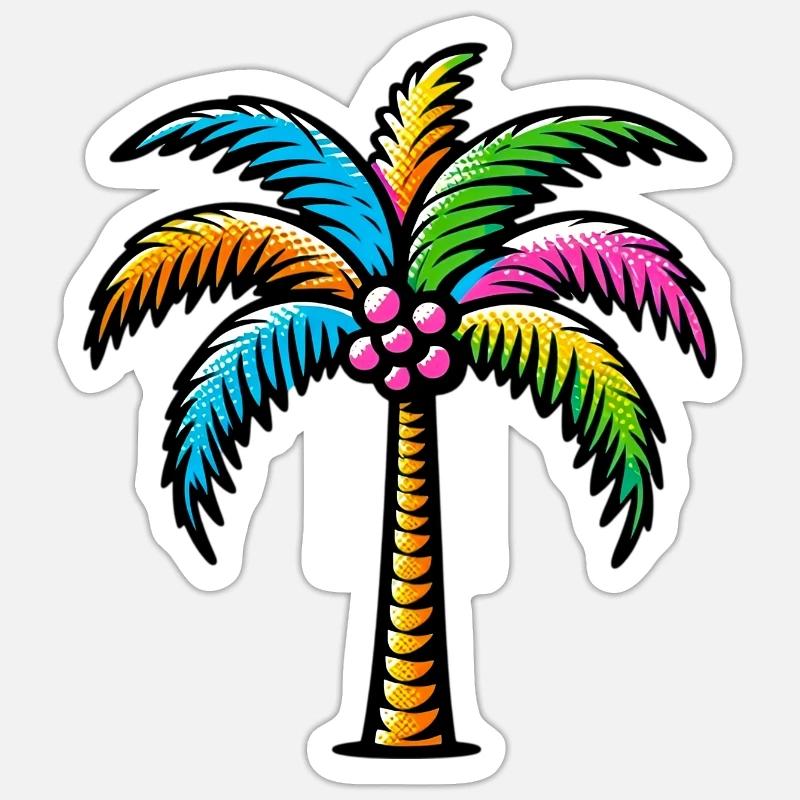 Palm tree Sticker size S (10 x 10 cm)