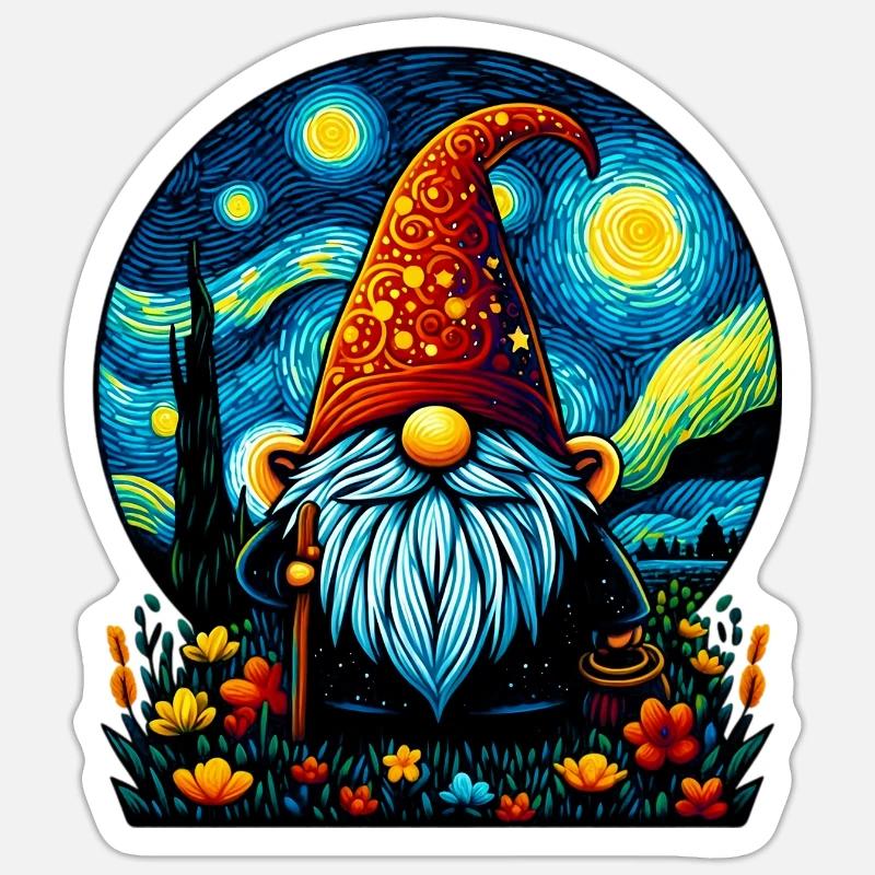 Gnome - Sticker size S (10 x 10 cm) - white matte