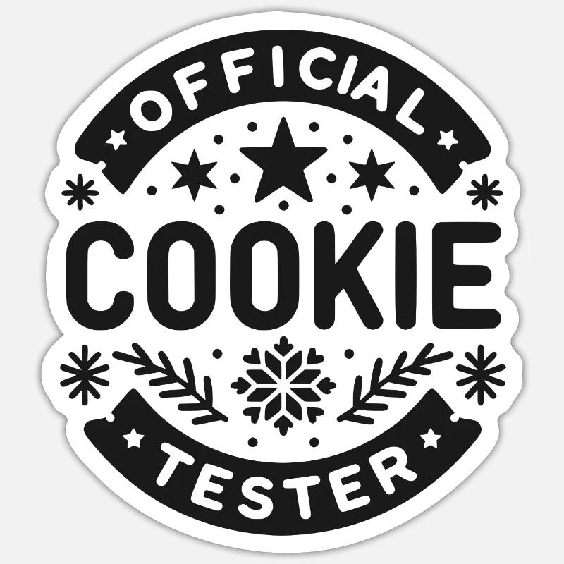 Offizieller Cookie-Tester - Sticker Größe S (10 x 10 cm) - Mattweiß