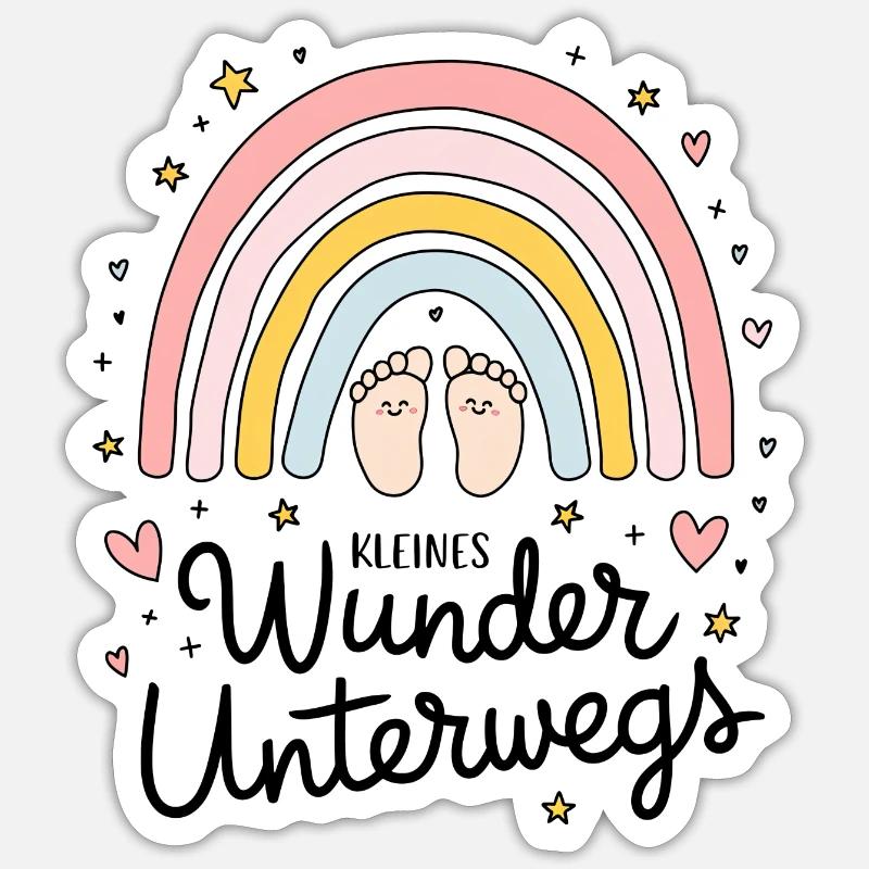 Grossesse Ventre de Bébé - Petit Miracle Sticker taille S (10 x 10 cm)