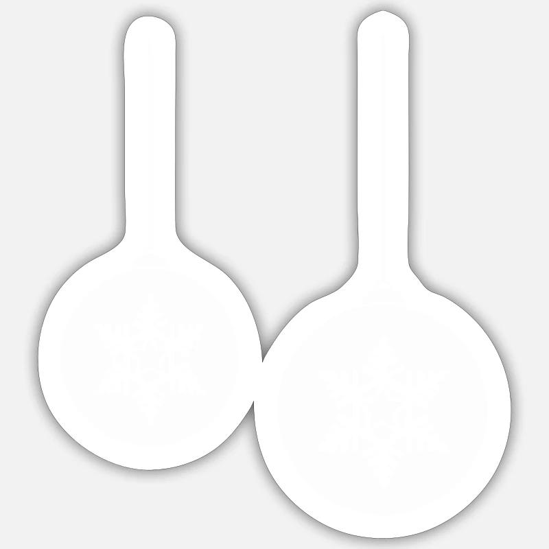 Weihnachtskugel stern 2 - Sticker Größe S (10 x 10 cm) - Mattweiß