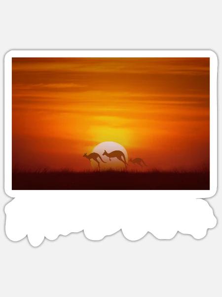 Explore the outback - Sticker Größe S (10 x 10 cm) - Mattweiß