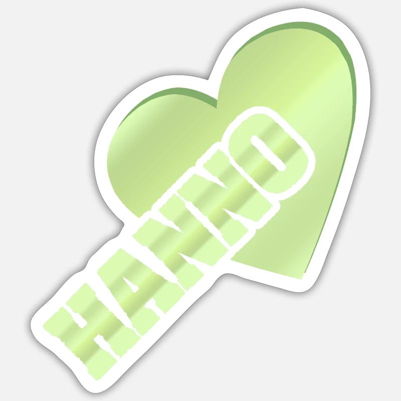 Hanno - Sticker taille S (10 x 10 cm) - blanc mat