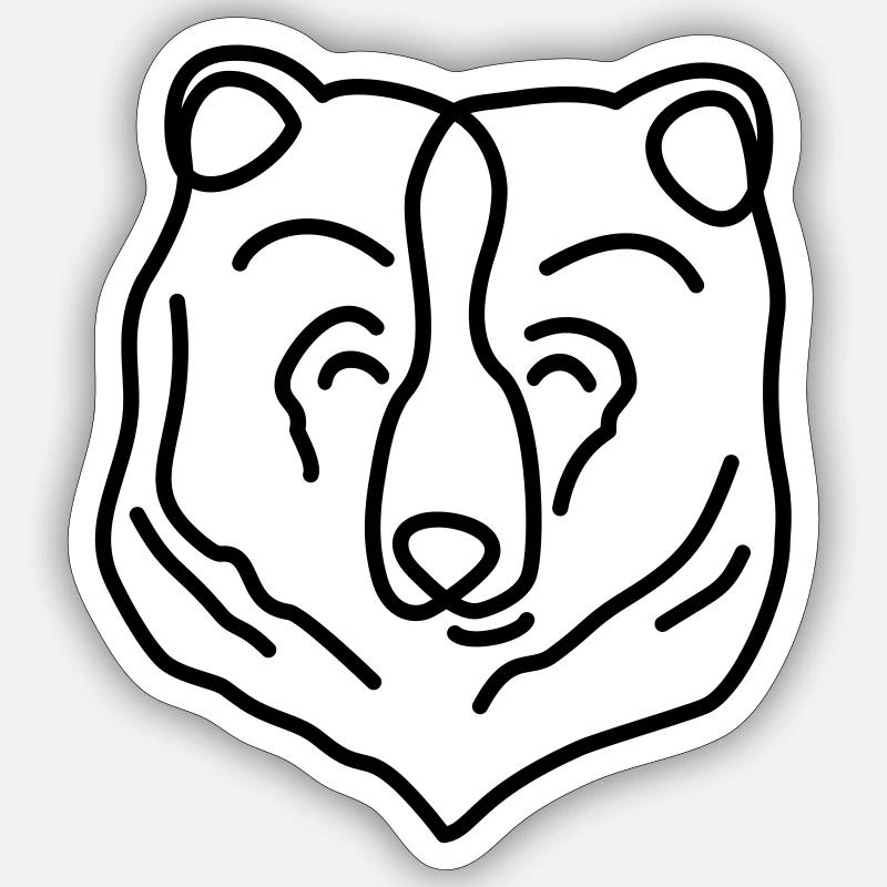 Bär // Ours Sticker taille S (10 x 10 cm)
