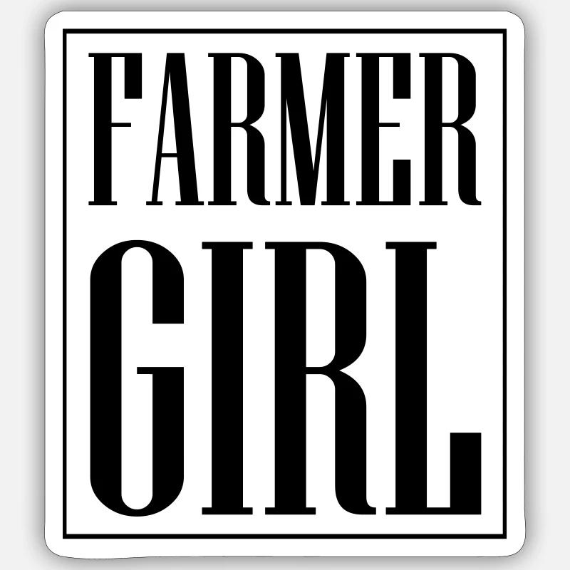 Fermière - Sticker taille S (10 x 10 cm) - blanc mat