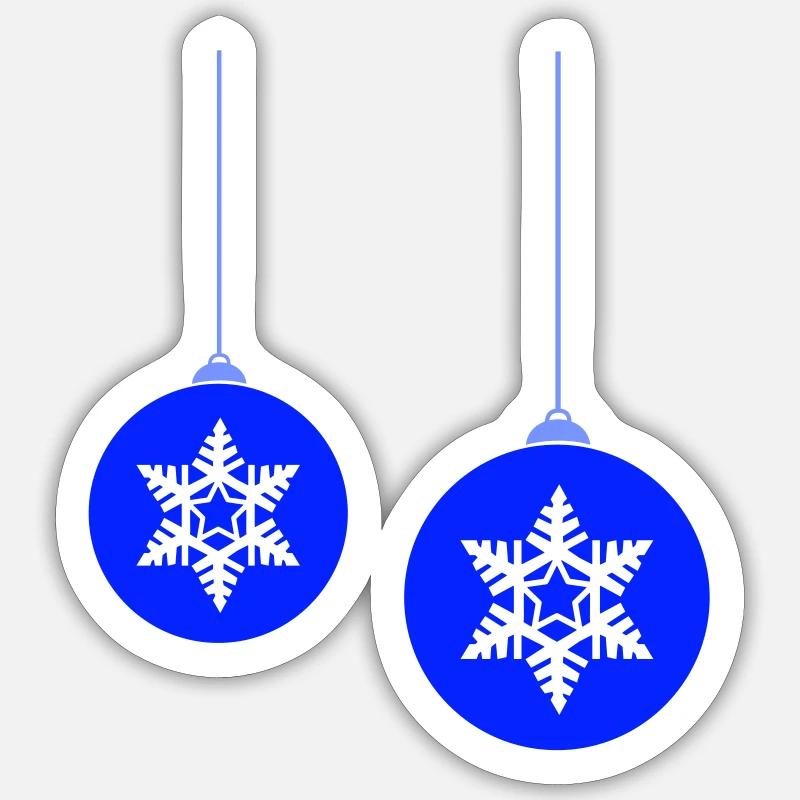 Weihnachtskugeln Stern Sticker Größe S (10 x 10 cm)