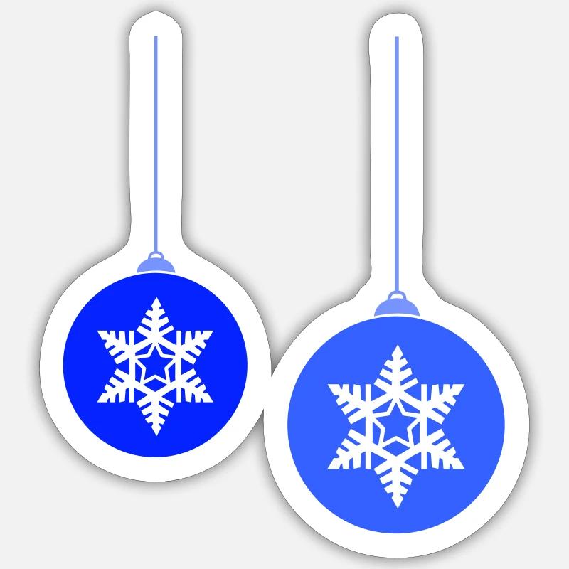 Weihnachtskugeln Stern frost Sticker Größe S (10 x 10 cm)