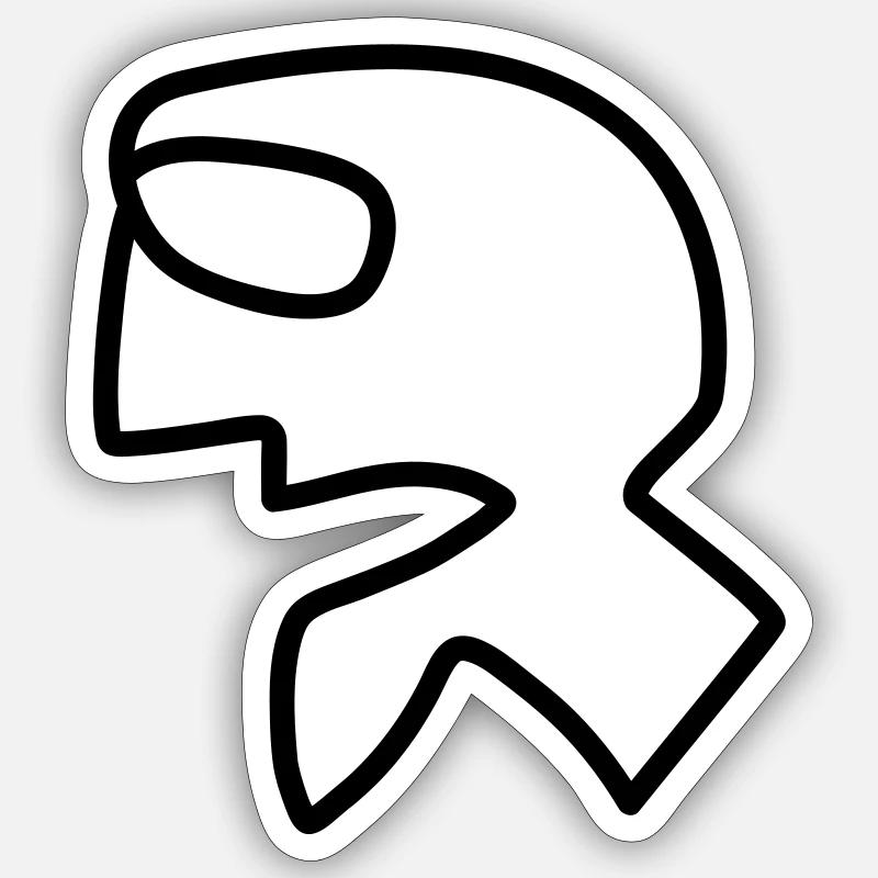 03 Primal - Sticker size S (10 x 10 cm) - white matte