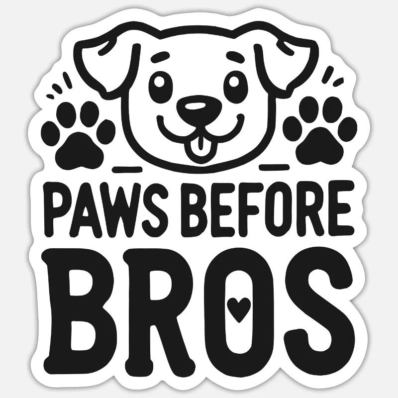 Pattes avant les frères - Sticker taille S (10 x 10 cm) - blanc mat