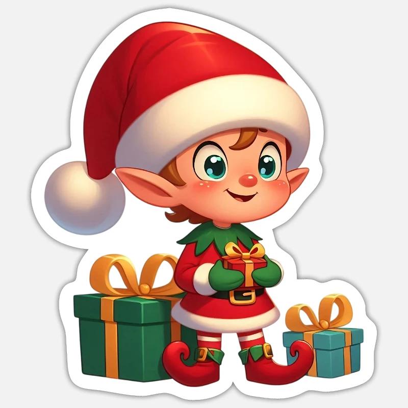 Elf 1 - Sticker size S (10 x 10 cm) - white matte