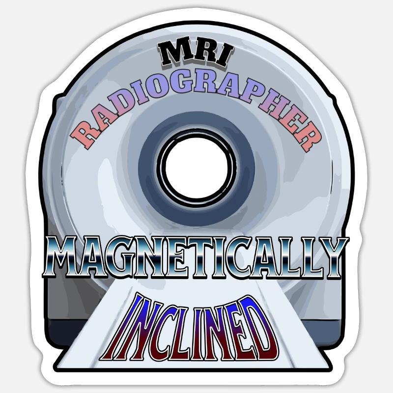 Radiographe IRM à inclinaison magnétique - Sticker taille S (10 x 10 cm) - blanc mat