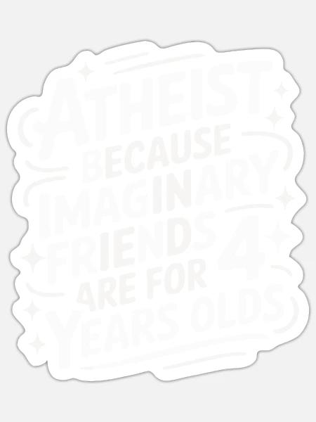 Atheismus Atheist Anti-Religion Agnostiker - Sticker Größe S (10 x 10 cm) - Mattweiß
